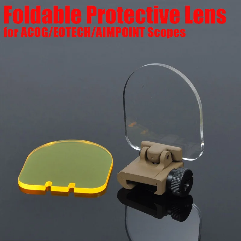 

Tactical Foldable Protective Lens Bulletproof protector for Hunting Scopes Such as ACOG/AIMPOINT Scopes