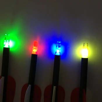 

12pcs Lighted Nock Compound Bow LED Lighted Arrow Nock Red For ID 6.2mm Archery Hunting Arrows