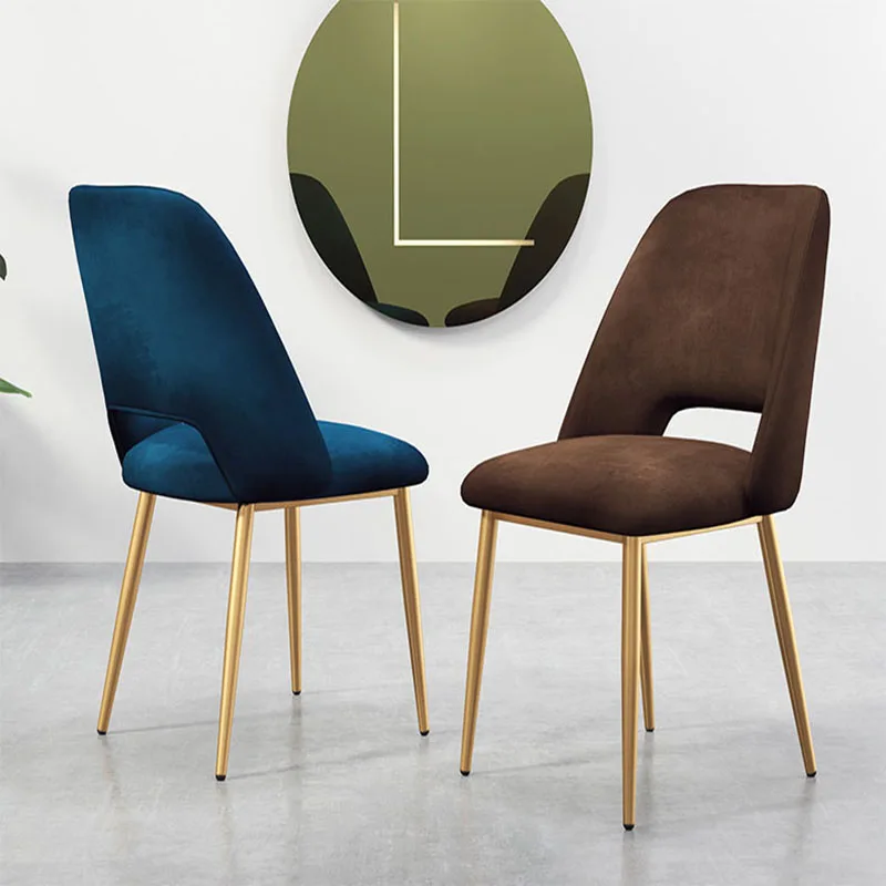 Modern minimalist Nordic stainless steel dining chair casual furniture home chair restaurant kitchen cafe sofa chair