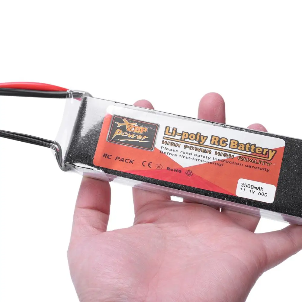 

ZOP POWER 11.1V 3500mah 3S 60C Lipo Battery XT60 Plug For RC Quadcopter RC Car