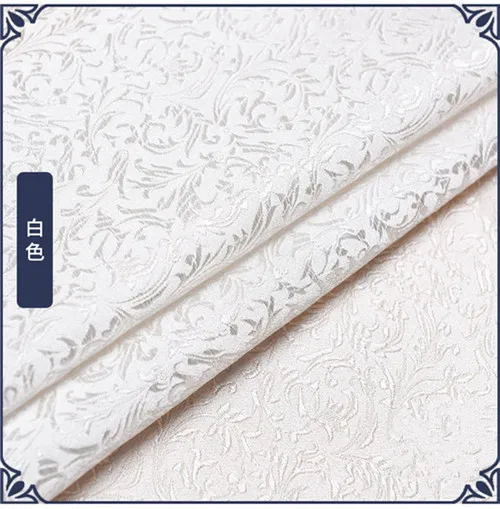 CF443 100*75 см 16 цветов листья жаккардовая парча ткань китайский фестиваль свадебное платье Ципао Cheongsam Чехол для подушки DIY материал - Цвет: white