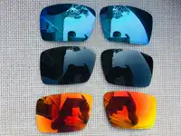 3 Pairs Black & Ice Blue & Fire Red Polarized Replacement Lenses Lens for Eyepatch 1&2 Sunglasses