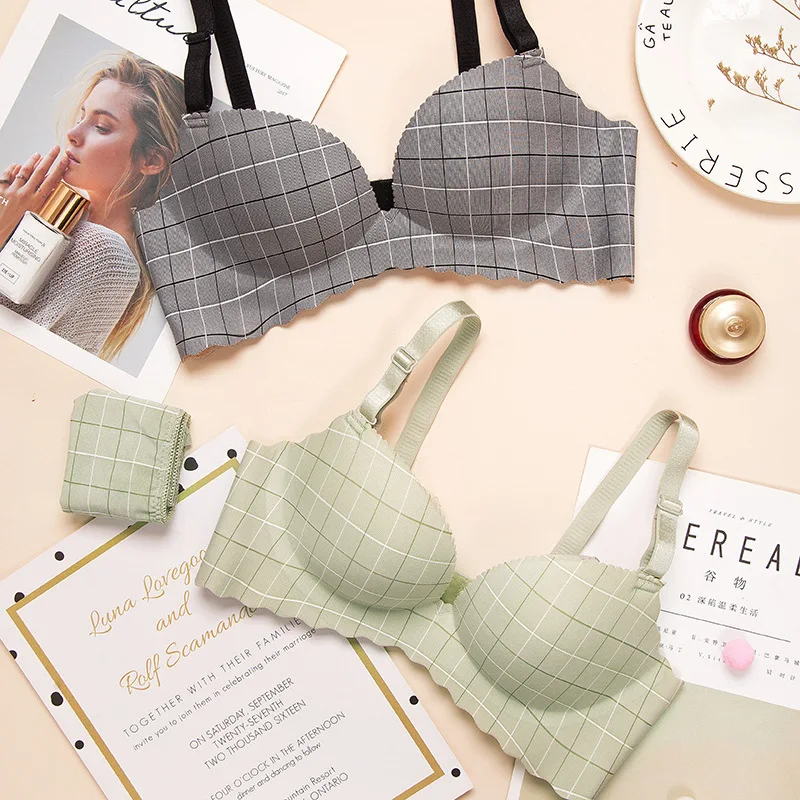 

2019 Hot New Women Bra Trace Atria Girl Underwear Comfortable Gather Together A Piece Of Type Nothing Steel Ring Plus Size