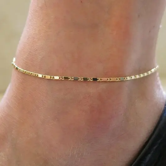 Женский браслет на ногу в стиле бохо, ювелирное изделие, золотой, серебряный цвет, браслет на лодыжку, модные женские браслеты