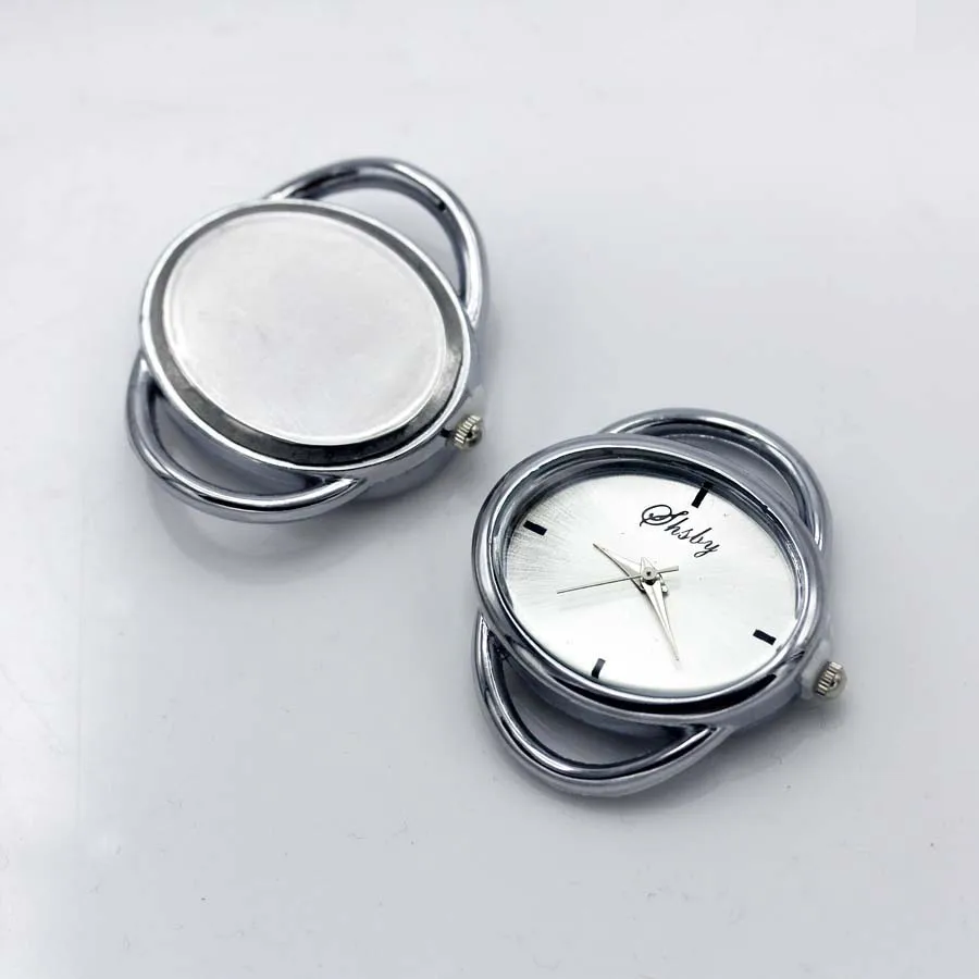 

Shsby Diy personality oval Gold silver Watch header rope circle table core watchband Watch accessories wholesale