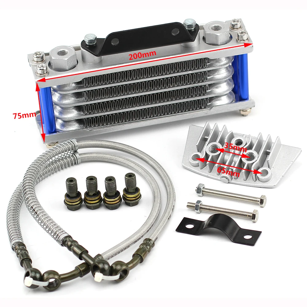 

Oil Cooling Cooler Radiator For 50 70 90 110 Horizontal Engine Dirt Pit Monkey Bike ATV Motorcycle BOSUER KAYO APOLLO