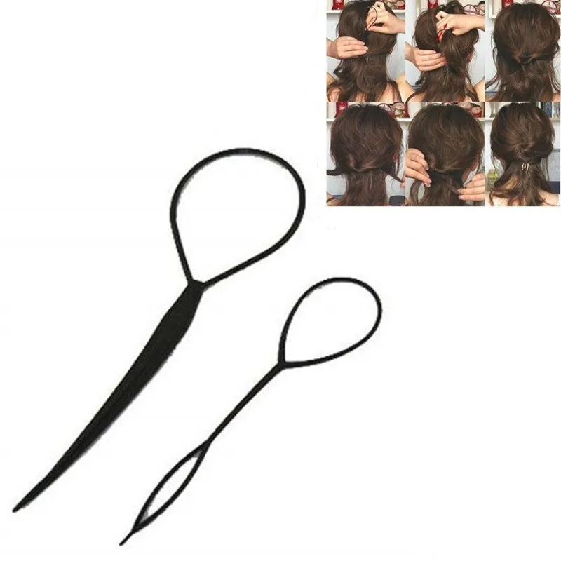Set of 2 Pcs Tail Hair Braid Ponytail Maker Styling Tool  Hair Kit (1)