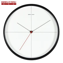 High Quality 12inch Black white Simple Style Glass Surface Modern Metal font b Wall b font