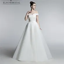 Modest Off The Shoulder Wedding Dresses Plus Size 2017 Robe De Mariee A Line Tulle Fat Bridal Gowns Handmade From China