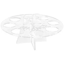 8 отверстий Овальный держатель пуховки сушильная стойка Органайзер полка для косметического инструмента(прозрачный