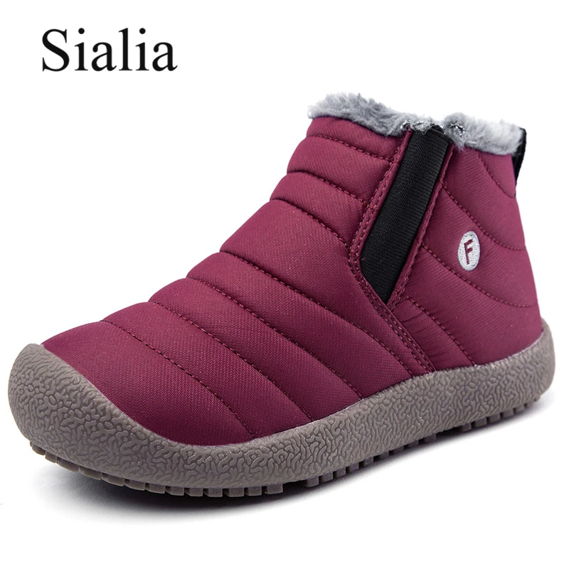 Sialia/зимние ботинки для девочек; зимняя обувь для мальчиков; детские ботинки; детская обувь; водонепроницаемые плюшевые ботильоны; теплые ботинки; botas para nina