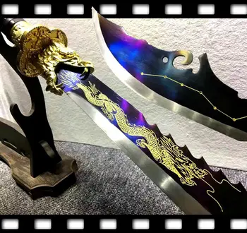 

Chinese Tradition Kung Fu Broadsword Sword Saber WuShu Da Dao High Carbon Steel Blade Sharp Handmade Fighting Broad Knife