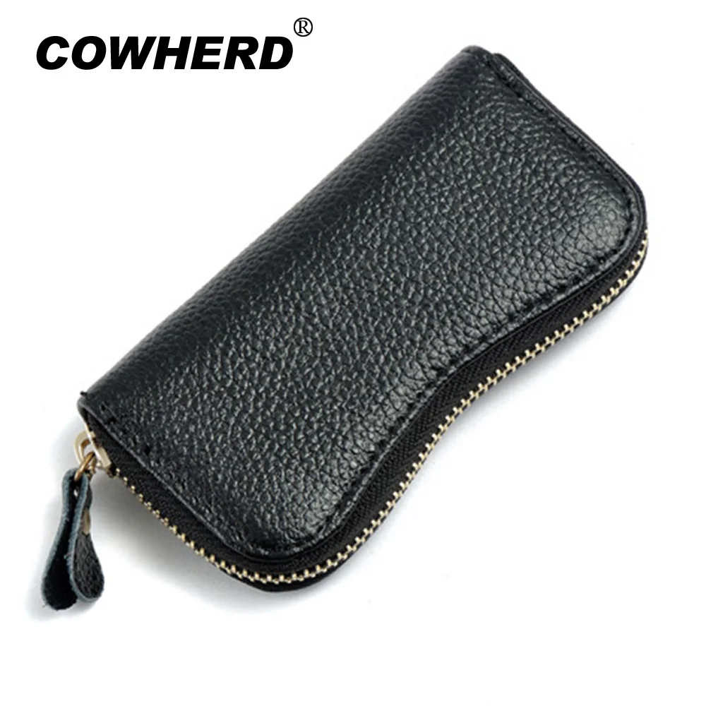 

High Quality Genuine Leather Key Wallet 2018 New Arrival Car Key Holder Small Coin Purses Holders Zipper Housekeeper For Keys