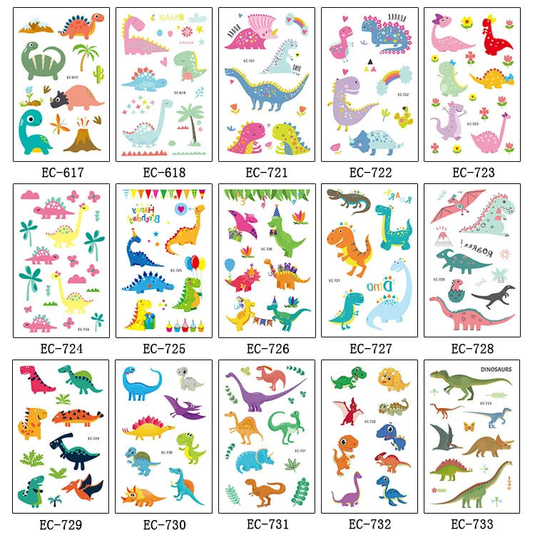 Rocooart الديناصورات لصاقات وشم الأطفال عيد ميلاد هدية وهمية الوشم الاطفال Tatuajes الجسم الفن للماء المؤقتة الوشم Taty Rocooart الديناصورات لصاقات وشم الأطفال عيد ميلاد هدية وهمية الوشم الاطفال Tatuajes الجسم الفن للماء المؤقتة الوشم Taty