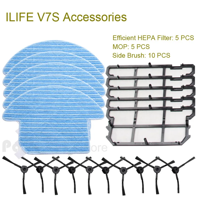 Original Parts of ILIFE V7S Robot Vacuum Cleaner, Mop Efficient HEPA