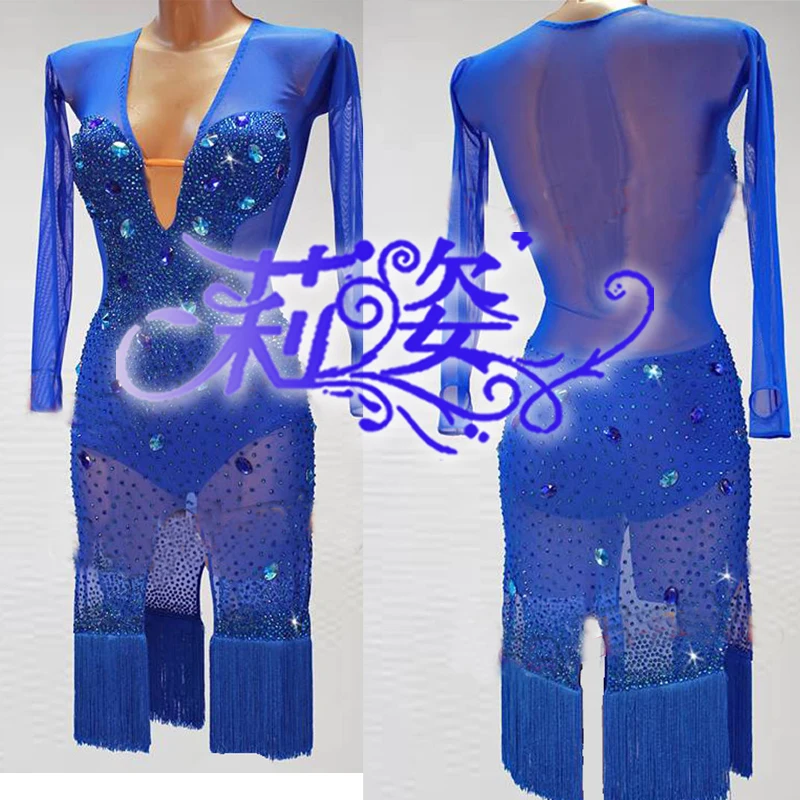 

Fringing Ballroom Latin Salsa chacha samba rumba dance dress Custom