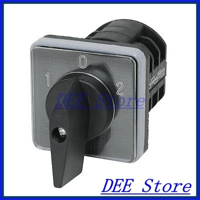 

Electric 3 Position 1-0-2 12 Terminals Rotary Cam Changeover Switch Ue 380V 5A