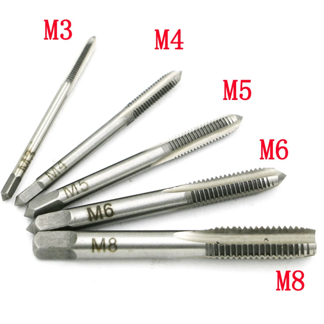 Сверло HSS M3 M4 M5 M6 M8 5 шт./компл. машинка спиральная точка прямой рифленый винт