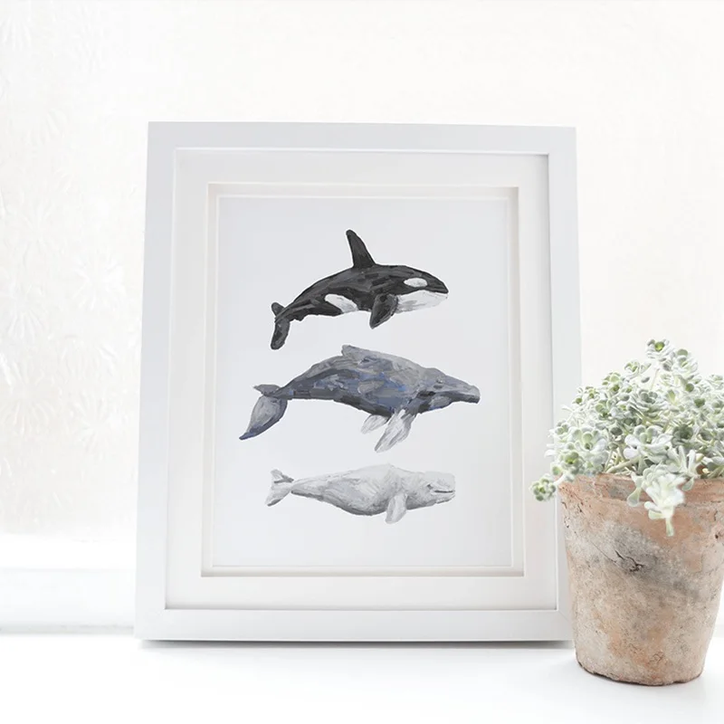 Nordic-Style-Whale-Painting-Print-Orca-Humpback-and-Beluga-Nautical-Nursery-Wall-Art-Canvas-Poster-Animal (3)