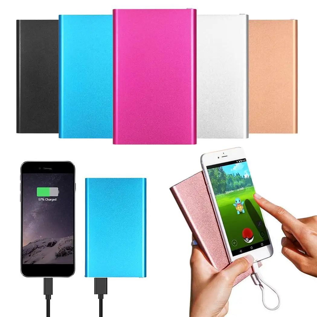 

Ultra-thin External Battery Power Bank 10000mAh Portable Powerbank Generic Emergency Mobile Power Charger For Cell Phone Tablets