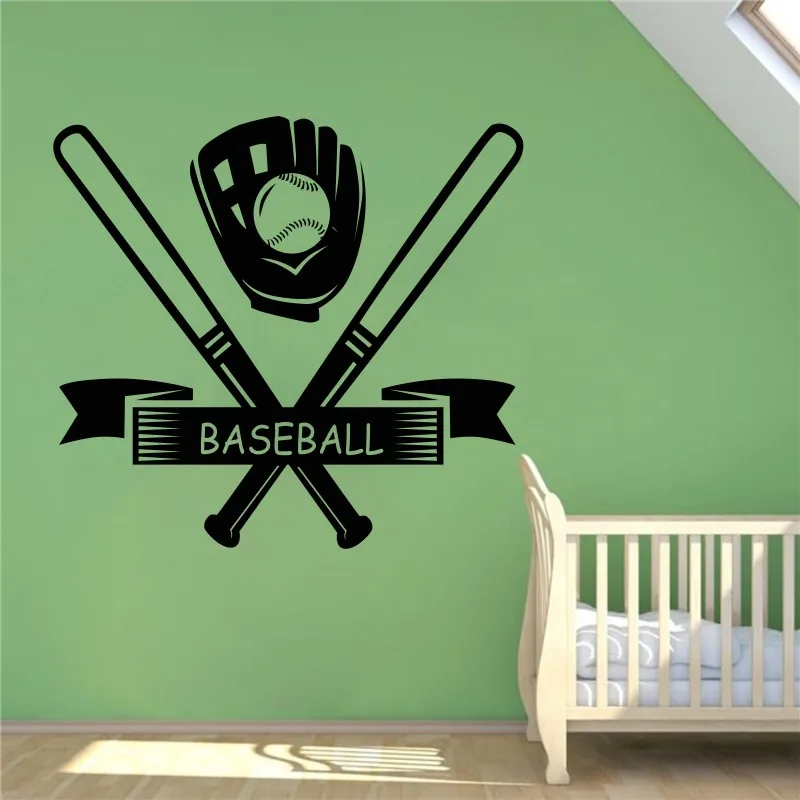 Baseball Bats Wall Decal Sport Game Vinyl Sticker Home Interior