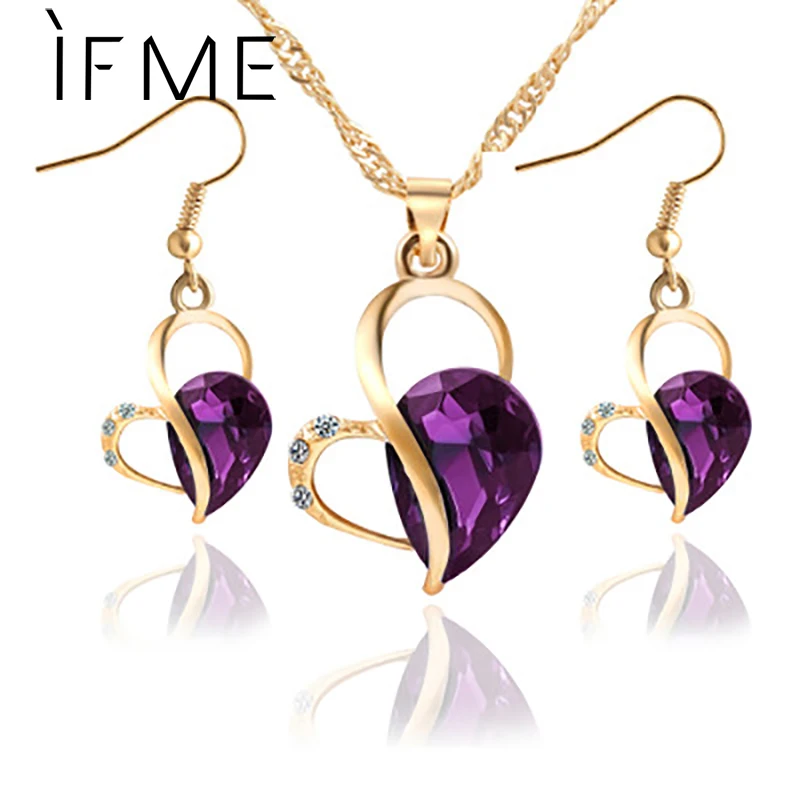 Женский ювелирный комплект из колье и серёг с кристаллами|necklace earring|fashion setset necklace