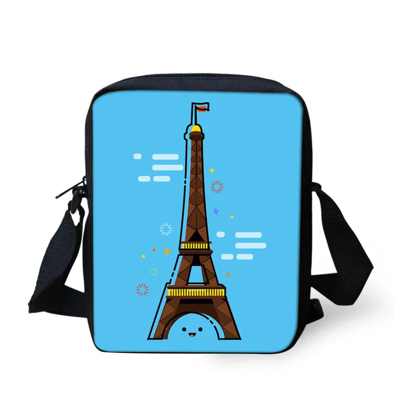FORUDESIGNS/3D крутые детские школьные сумки с принтом Эйфелевой башни для маленьких мальчиков, маленькие книги, детские рюкзаки через плечо, Детские Mochila - Цвет: L554E