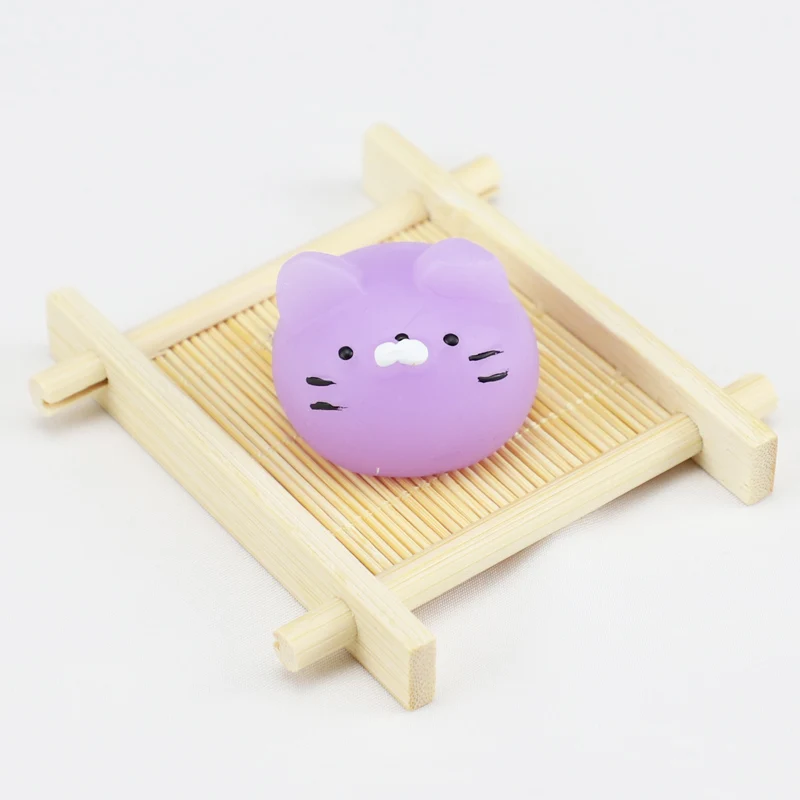 Очаровательный мягкий милый антистрессовый мяч, сжимающий коготь мочи, мягкий липкий антистресс, игрушки, подарки на день рождения - Цвет: purple cat