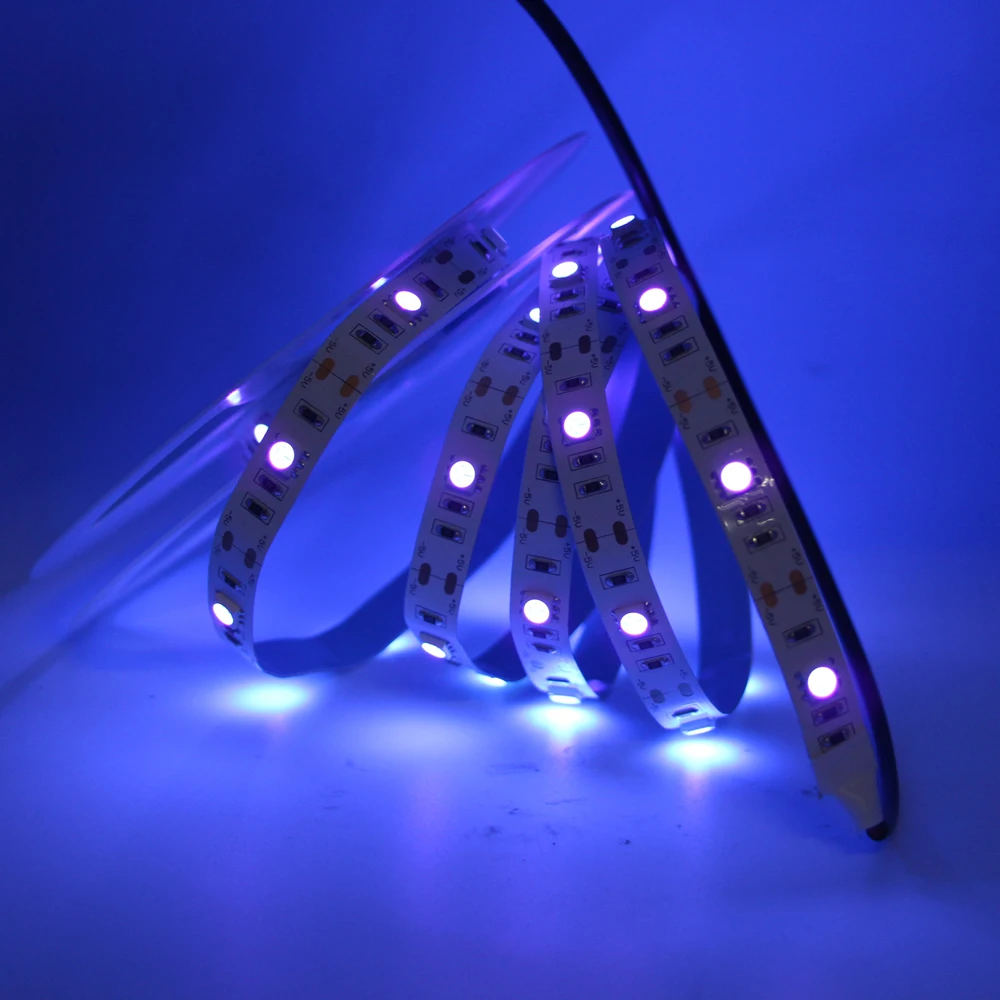 USB 5V UV Led Strip light 5050 SMD 30leds/m 395-405nm Ultraviolet Ray LED Diode Ribbon DJ Fluorescence Flexible Tape lamp 1m 2m
