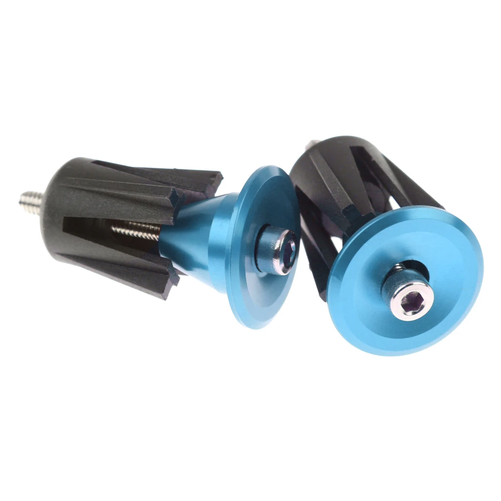 1 Pair Colorful Aluminum Bike Bicycle Cycling Handlebar Grips Handle Bar Cap End Plugs Black/Red/Gold/Blue/Green