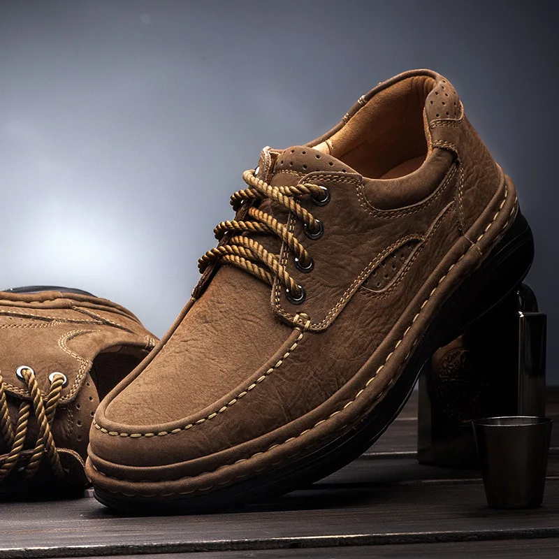 Global Lover Autumn Brand Camel Genuine Leather Men Shoes Global Lover Autumn Brand Camel Genuine Leather Men Shoes