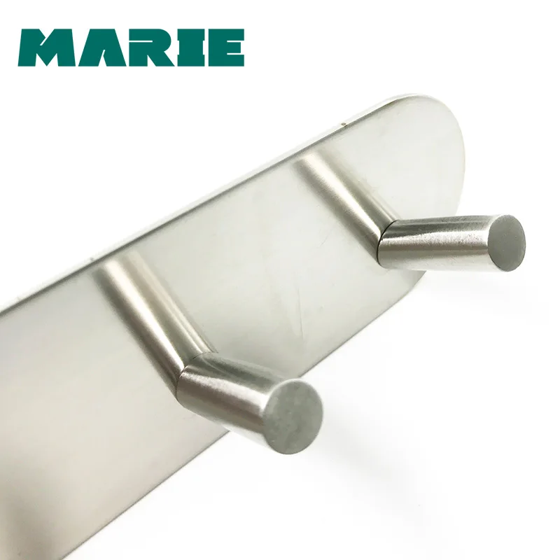 Multifunctional 4 Bathroom Hooks Space-saving Self Adhesive Hook High Quality Stainless Steel Wall-mounted Hooks Sticky Hook