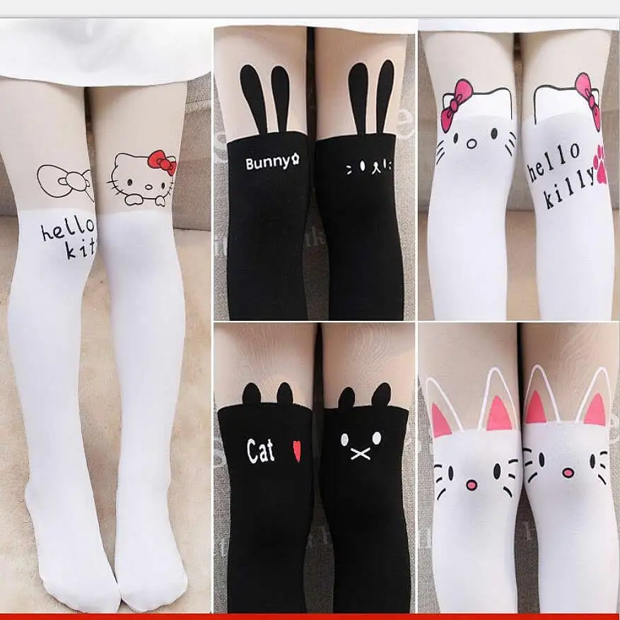 

2-15Y Baby Kids Girls tights cute pantyhose Korean Style Kids Pantyhose Children Knee Stocking Tights For Girls Tights