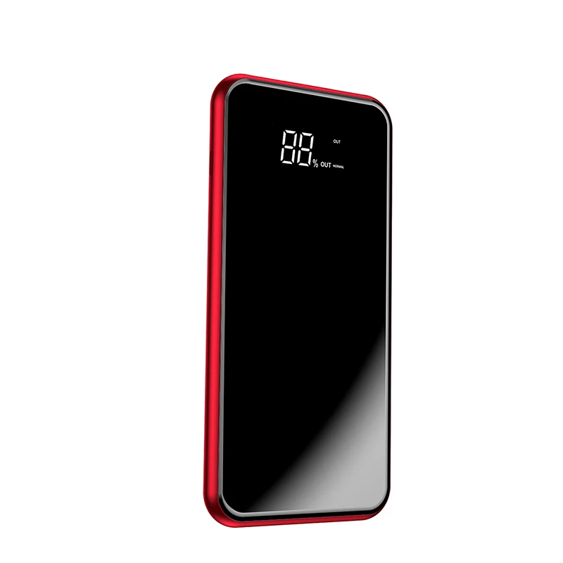 Baseus 8000mAh QI Беспроводное зарядное устройство 2A Dual USB power Bank для iPhone X 8 lcd power bank 5W Беспроводная зарядная площадка для samsung S9 - Цвет: Red