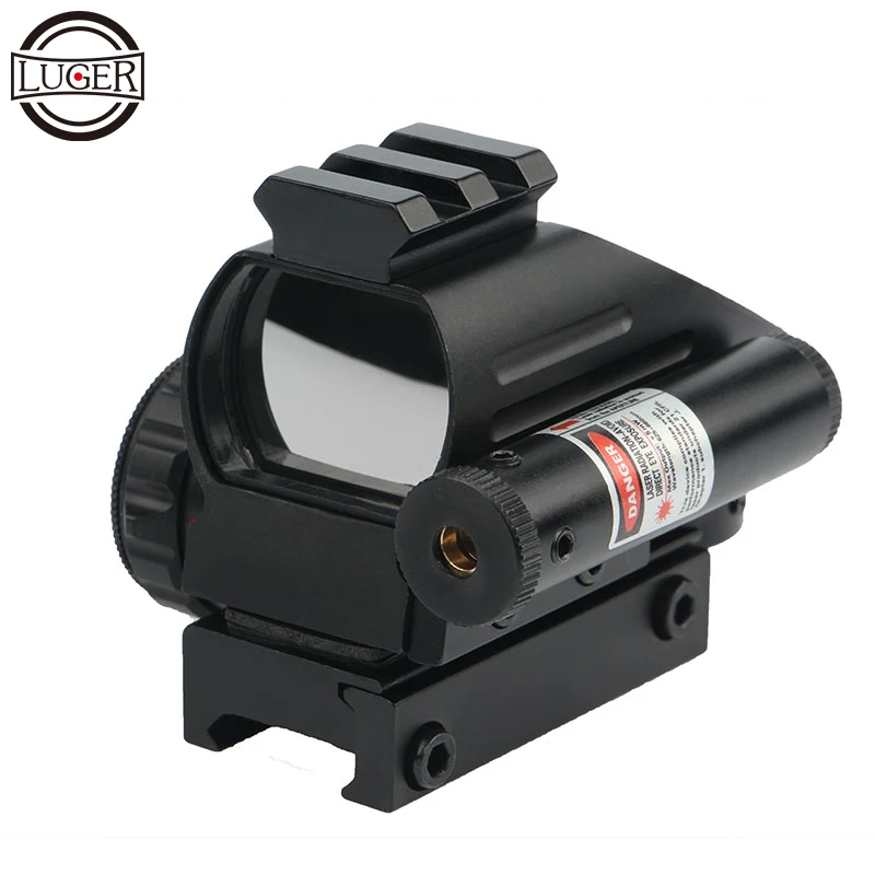 

LUGER Thermal Riflescope Hunting Optical Sight Scope Holographic Reflex 4 Reticle Red and Green Sight Fits 20mm Rail For Gun