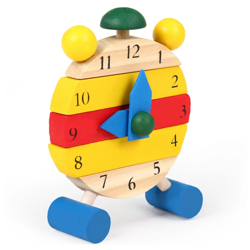 

1 Set Clock Models Educational Toys for Children Early Learning Color Digital Cognitive Clock Model Building Kits Block DIY Toys