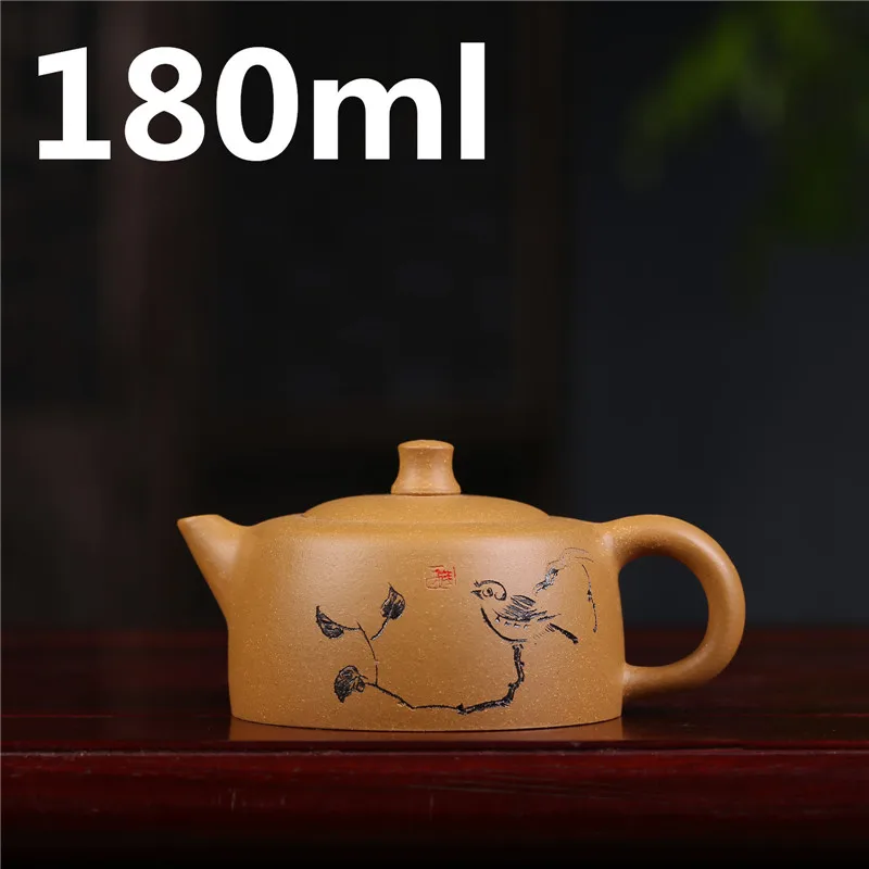 

Traditional Kung Fu Tea Set 180ml Chinese ZiSha Mud Teapot Authentic YiXing Purple Clay Handmade Teapot Oriental Tea Pots Kettle