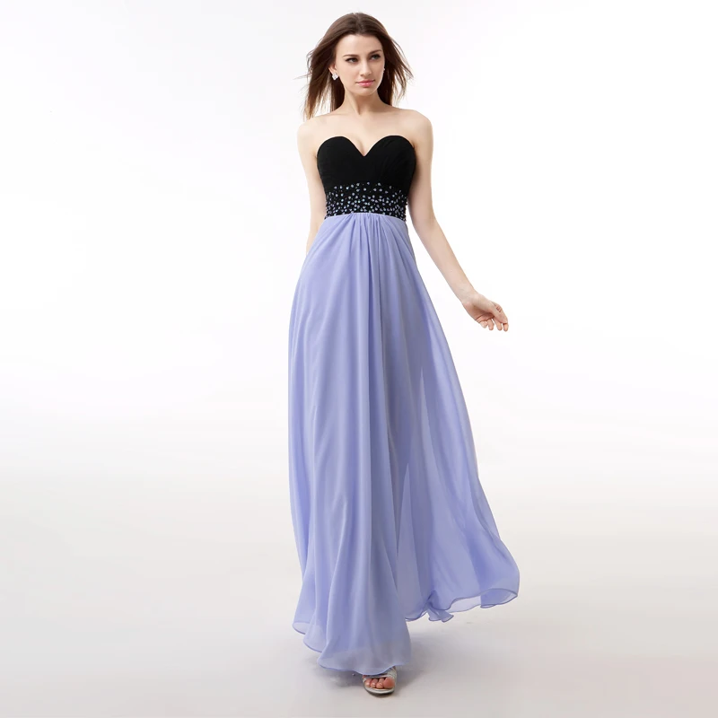 Buy Real Sample Lavender Color Evening Dresses