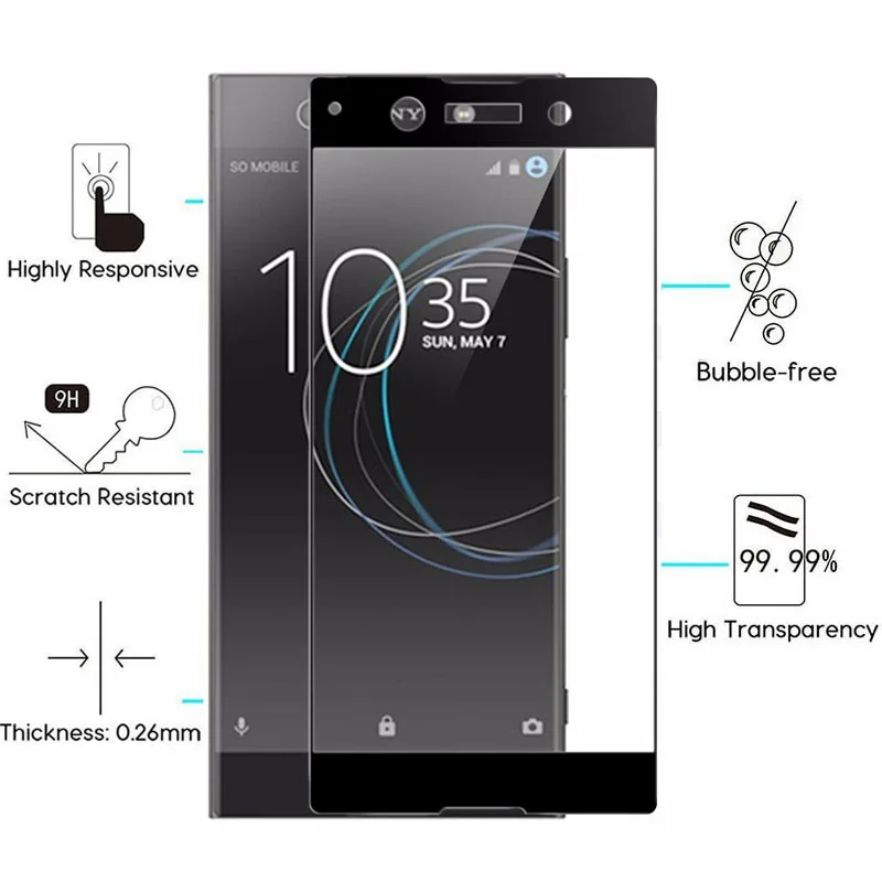 Защитное стекло для sony Xperia XA стекло на XA2 XA1 Plus XZ2 XA Ultra XZ Premium XZ1 XZ2 компактная Защитная пленка для экрана закаленное стекло