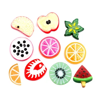 

LF 20Pcs Fake Resin Fruit Decoration Crafts Flatback Cabochon Embellishments For Scrapbooking Kawaii Cute Diy Accessories