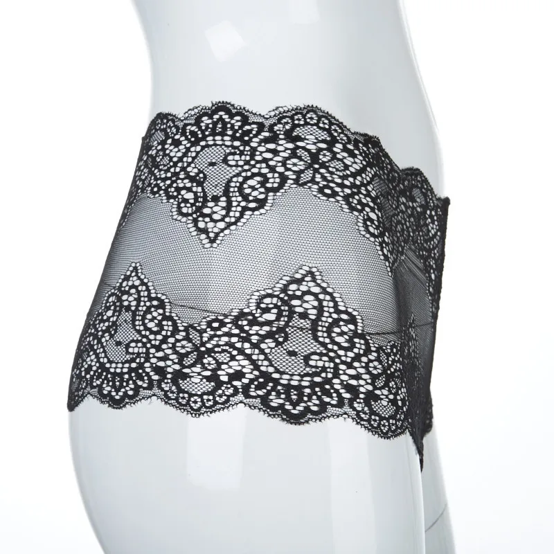 2017 Sexy Panties Women High Waist Lace Underwear Ladies Floral Sheer Underpants briefs Lingerie