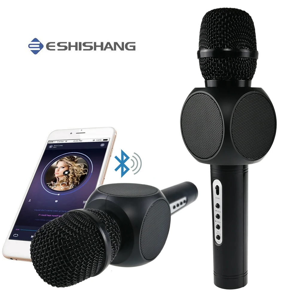

E103 Wireless Microphone Condenser Karaoke Microfono Inalambrico KTV Music Bluetooth Speaker Mikrofon For Smartphone Android ios