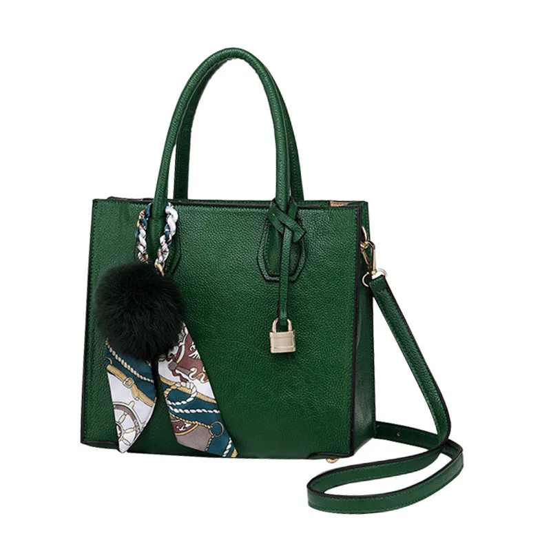 

Lady Saffiano Bag Vintage Litchi Texture Leather Top-handle Bag Messenger Luxury Designer Bags Famous Brand Women Bags 2019 New