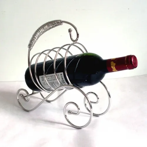 Silver portable guqin theroom classic stainless steel color wine rack