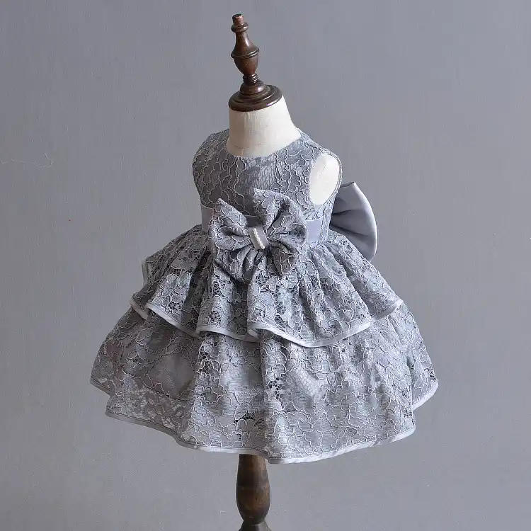 silver infant dress