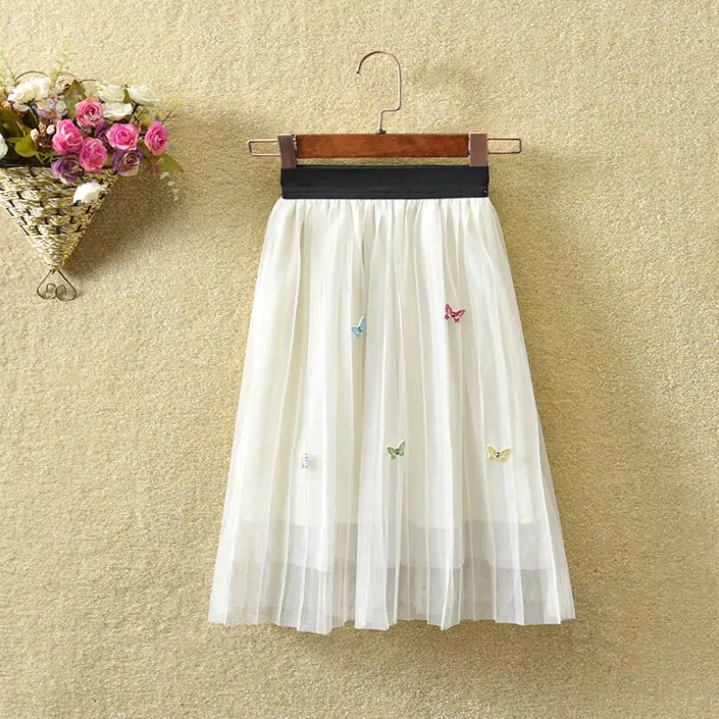 Весенне-осенне-летние юбки-пачки для маленьких школьниц детская бальная юбка для девушек детская одежда JW7392 - Цвет: design 3 beige