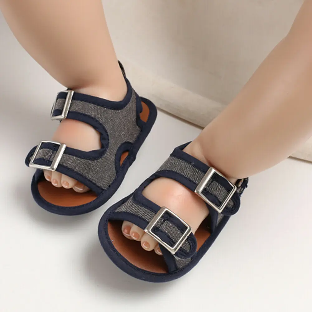 Newborn Baby Sandals Shoe Clogs Baby Boy Girl Summer Sandals Anti-slip Prewalker Kid Soft Sole Crib Shoes
