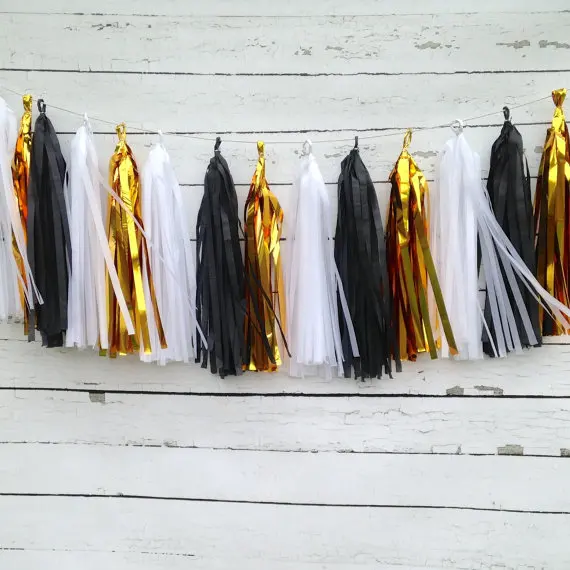 Black Tassel Garland Kit Black Party Garland New