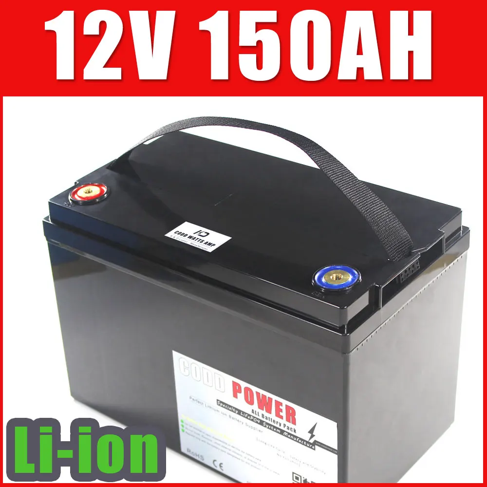 Golf Car 12V 150AH литий-ионная батарея 12 6 V Солнечная для 1600W EV автомобиля робота | Спорт и