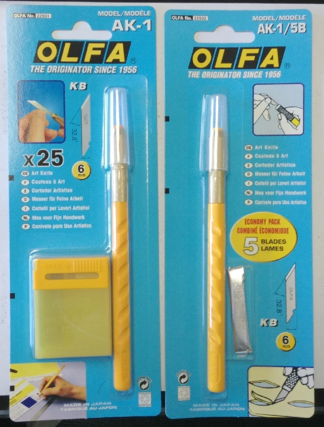 

MADE IN JAPAN OLFA Standard art knife AK-1 Included 25 Blades or 5 Blades